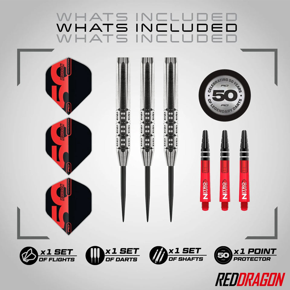 Red Dragon Hexoset 3 Steel Tip Darts - 25gm