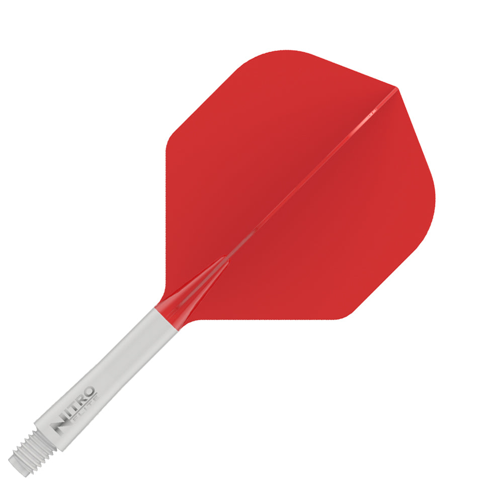 Red Dragon Nitro Flite Integrated Flight and Shaft System - No2 Intermediate White & Red