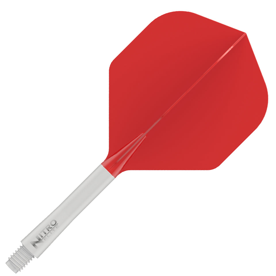 Red Dragon Nitro Flite Integrated Flight and Shaft System - No2 Medium White & Red
