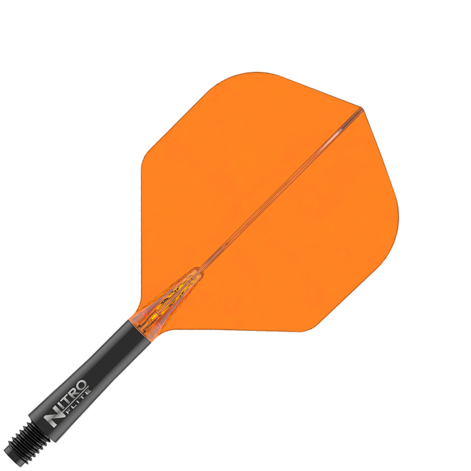 Red Dragon Nitro Flite Integrated Flight & Shaft System - No2 Intermediate Black & Orange