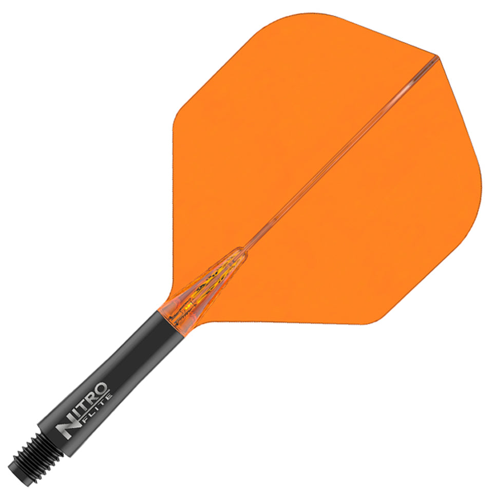 Red Dragon Nitro Flite Integrated Flight & Shaft System - No2 Medium Black & Orange