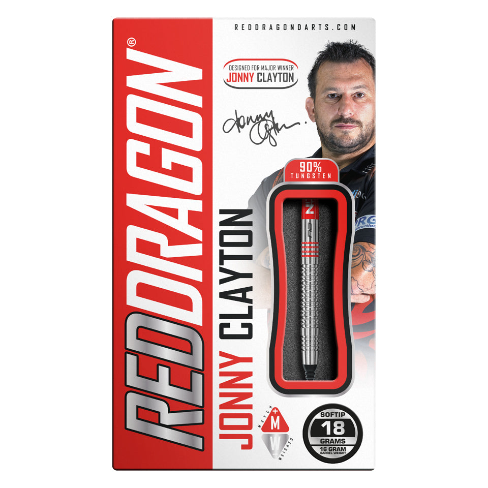 Red Dragon Jonny Clayton Original Soft Tip Darts - 20gm