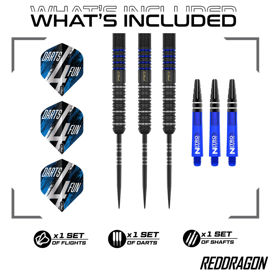 Red Dragon David Williams V1 Steel Tip Darts  - 23gm
