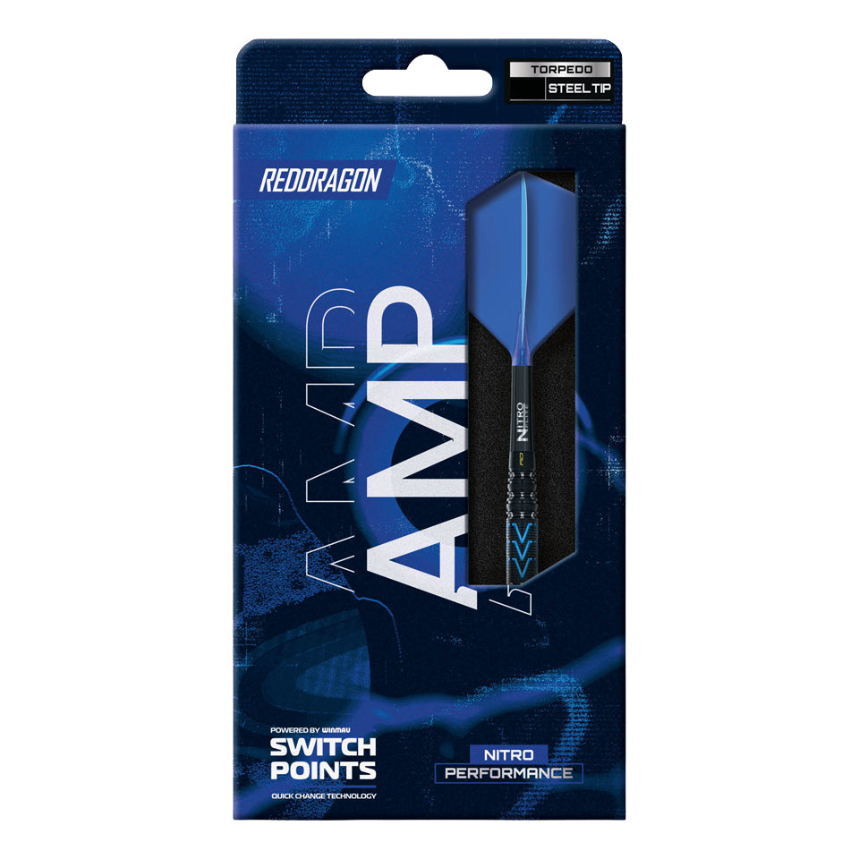 Red Dragon AMP Torpedo Switch Point Steel Tip Darts - 26gm