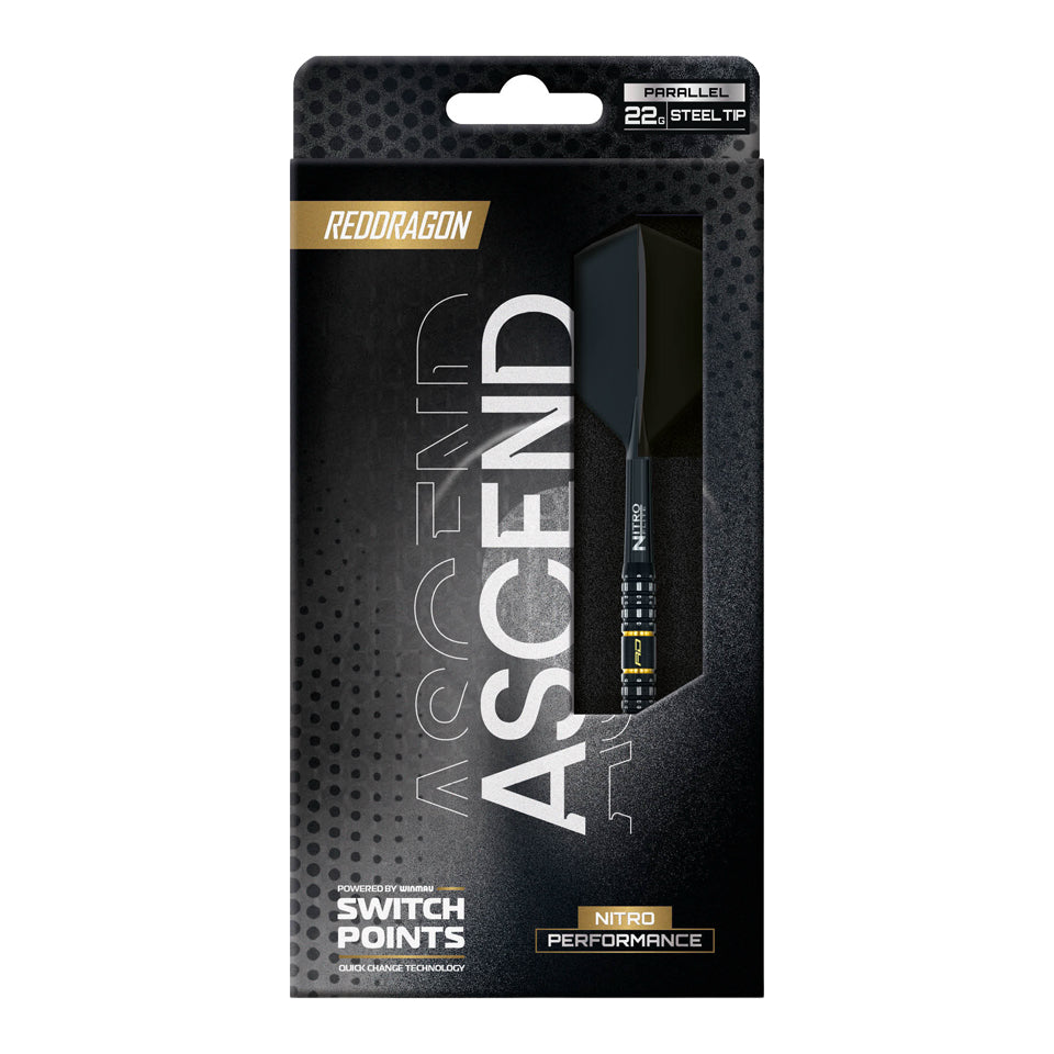 Red Dragon Ascend Parallel Switch Point Steel Tip Darts - 23gm