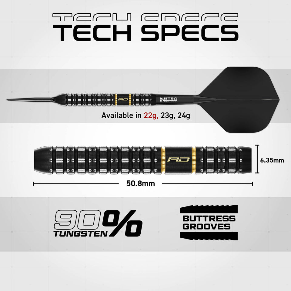 Red Dragon Ascend Parallel Switch Point Steel Tip Darts - 23gm