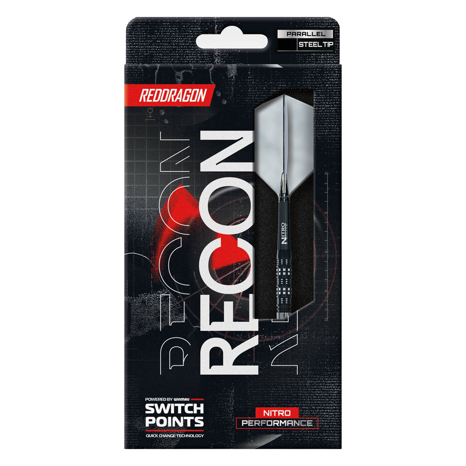 Red Dragon Recon Parallel Switch Point Steel Tip Darts - 22gm
