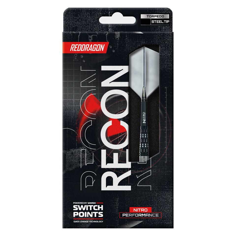 Red Dragon Recon Torpedo Switch Point Steel Tip Darts - 23gm