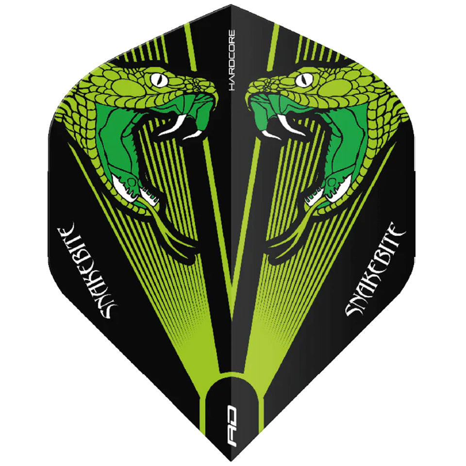 Red Dragon Hardcore Peter Wright Dart Flights - Standard Green Snake