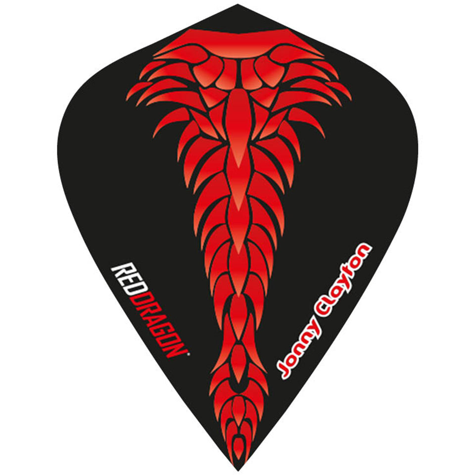 Red Dragon Jonny Clayton Dart Flights - Kite
