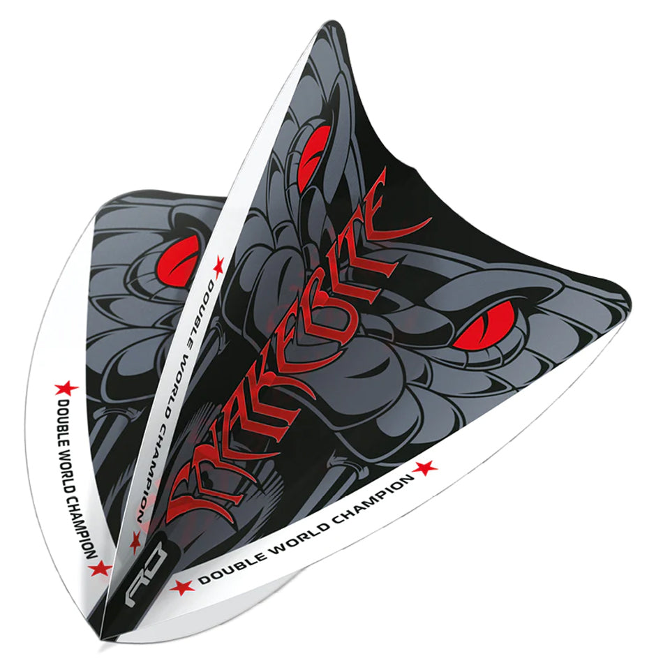 Red Dragon Hardcore Ionic Peter Wright Dart Flights - Freestyle Gray