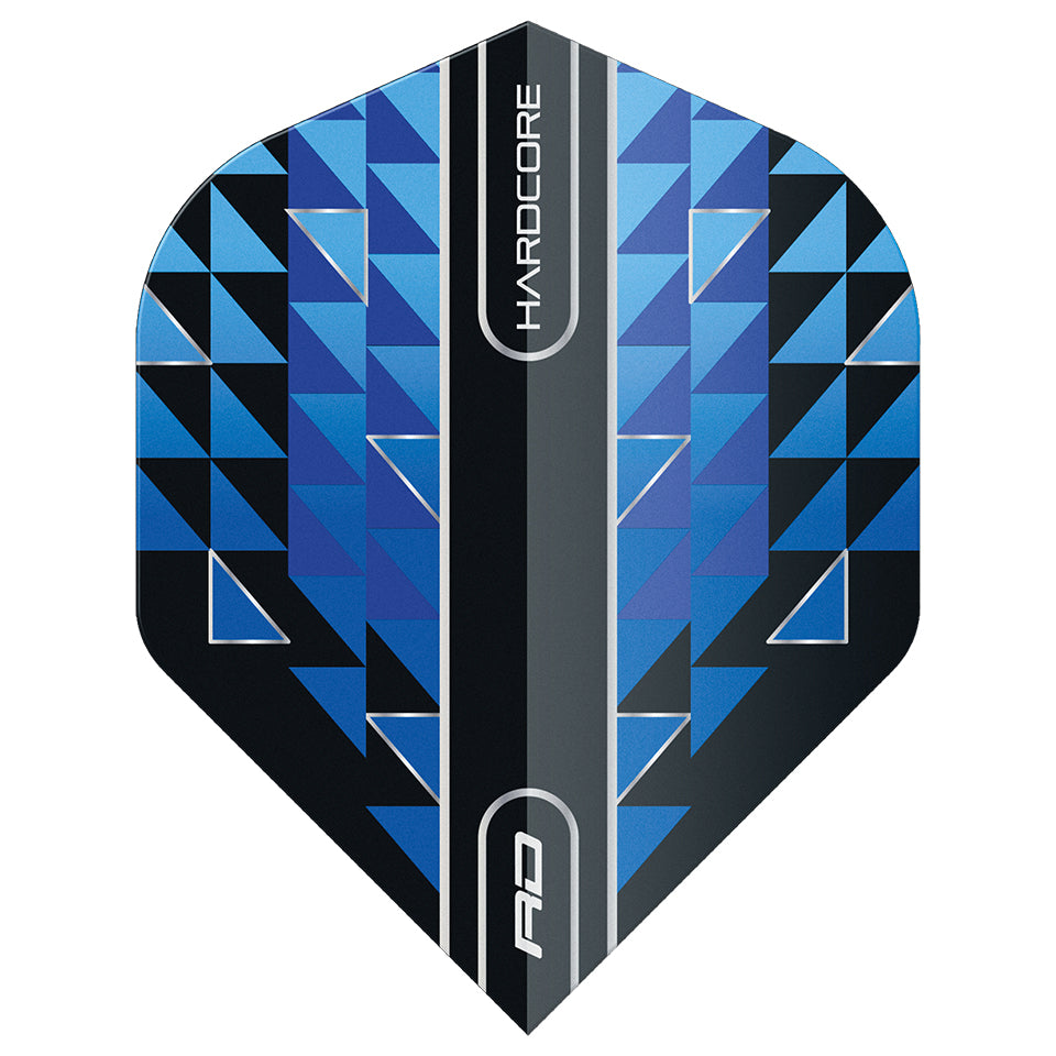 Red Dragon Hardcore Premium Dart Flights - Standard Blue & Black