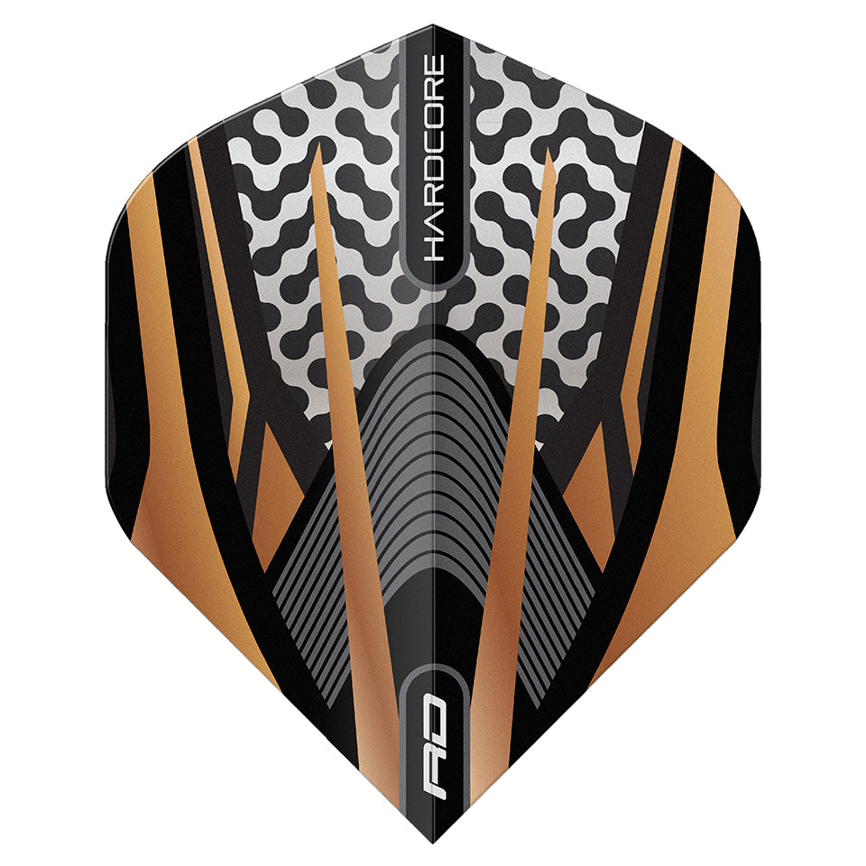 Red Dragon Hardcore Premium Dart Flights - Standard Bronze & Black