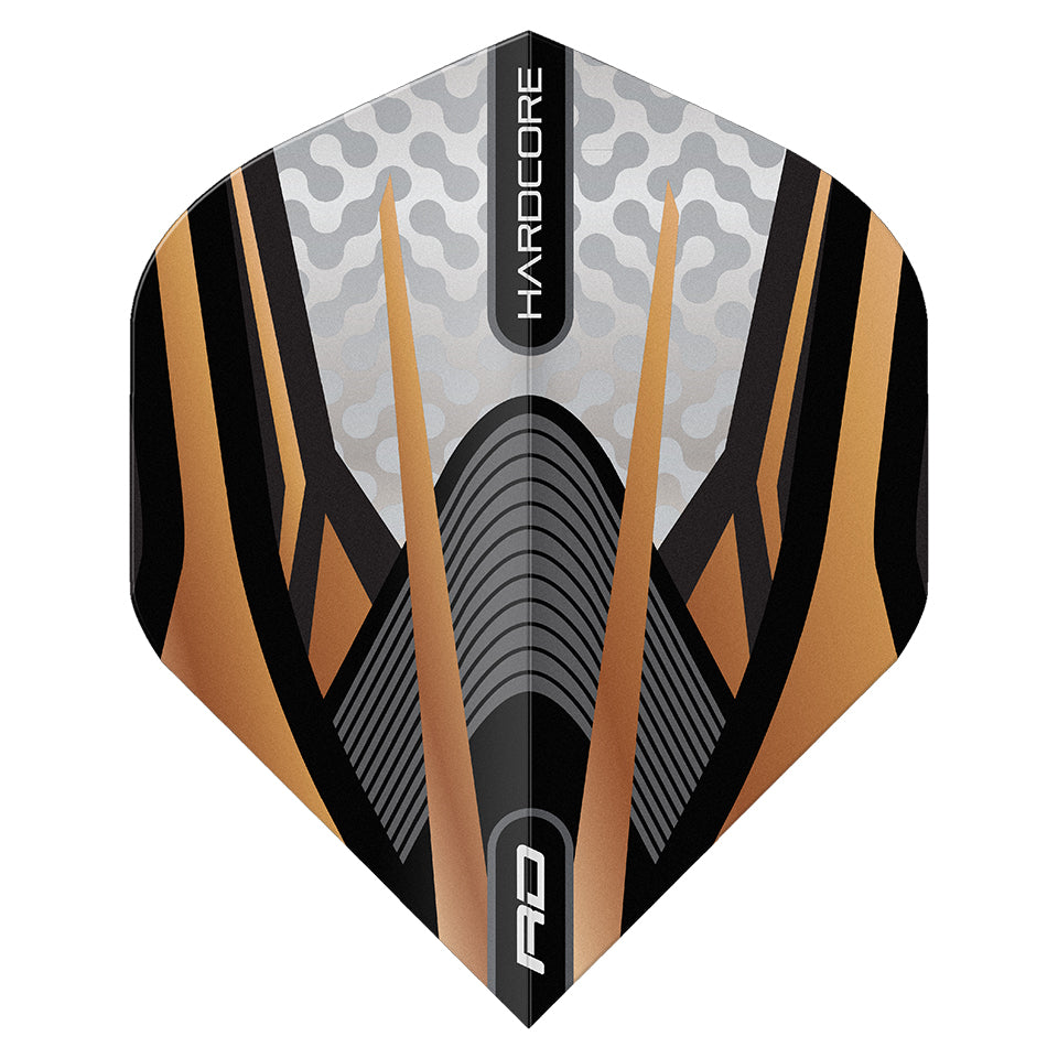 Red Dragon Hardcore Premium Dart Flights - Standard Bronze & Gray