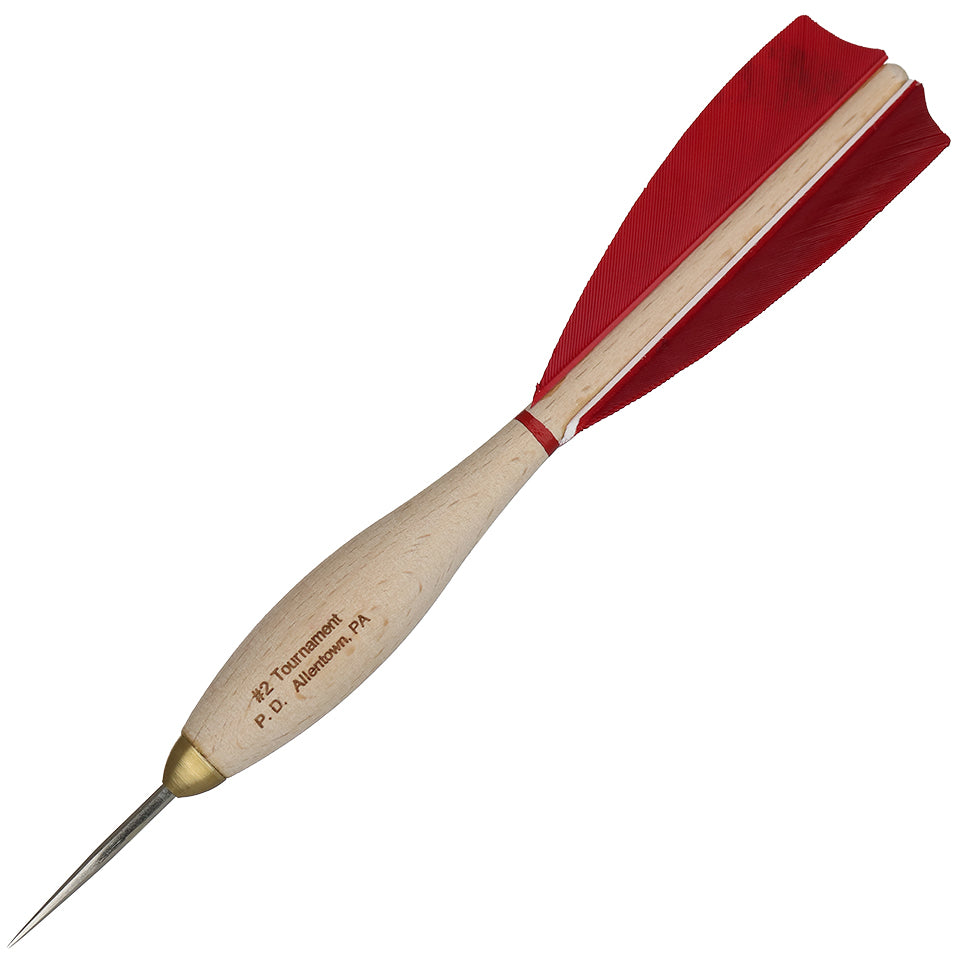 American Pro Dart Woody #2 Steel Tip Darts - 16gm Red