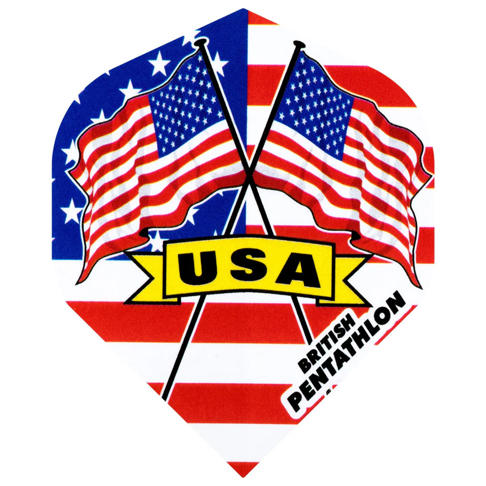 Pentathlon USA Flag Dart Flights - Standard