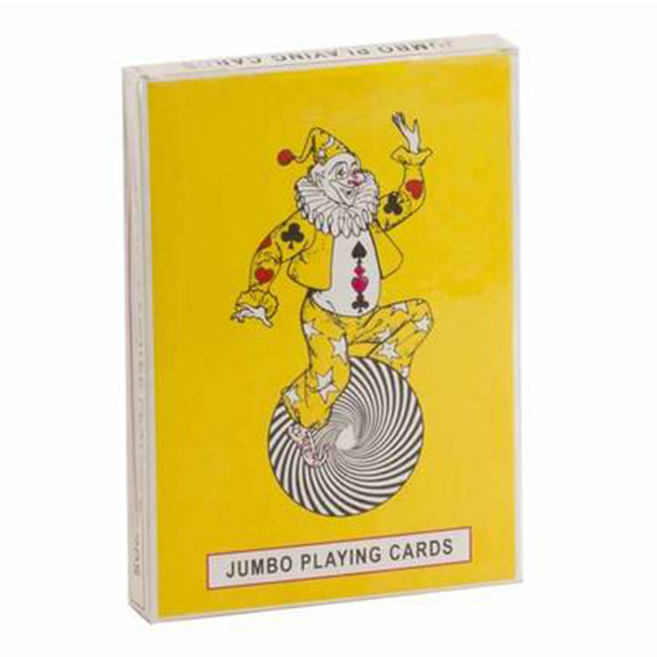 Jumbo Size Plastic Coated Playing Cards - Red