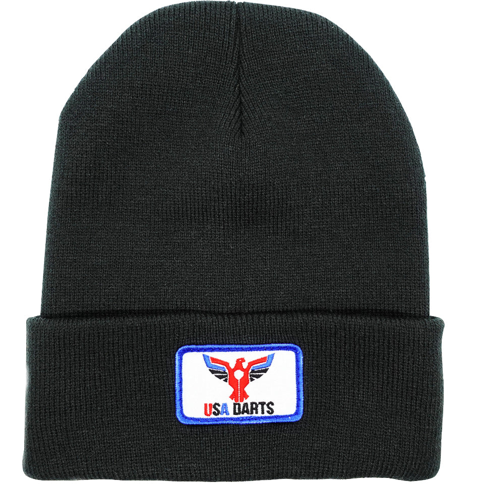 USA Darts Sportsman SP12 Cuffed Winter Beanie - Black