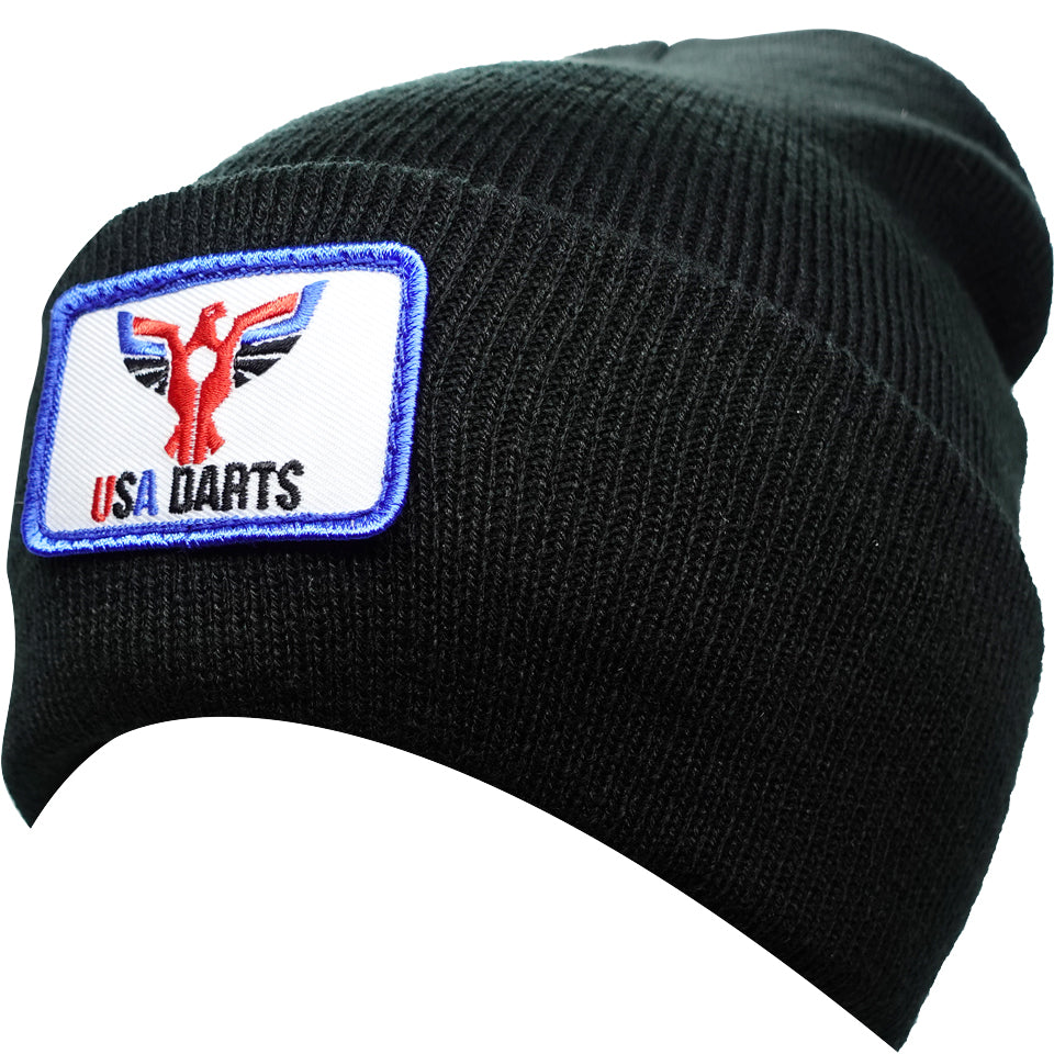 USA Darts Sportsman SP12 Cuffed Winter Beanie - Black