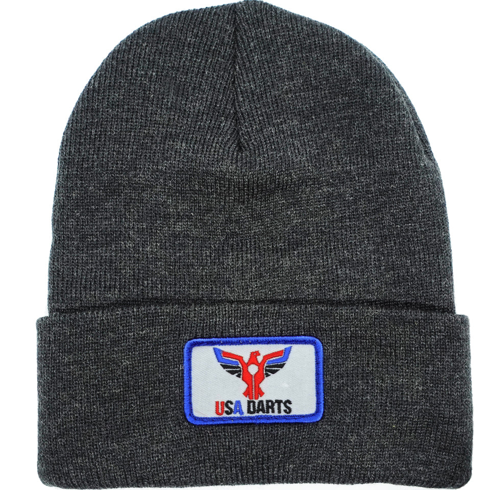 USA Darts Sportsman SP12 Cuffed Winter Beanie - Charcoal