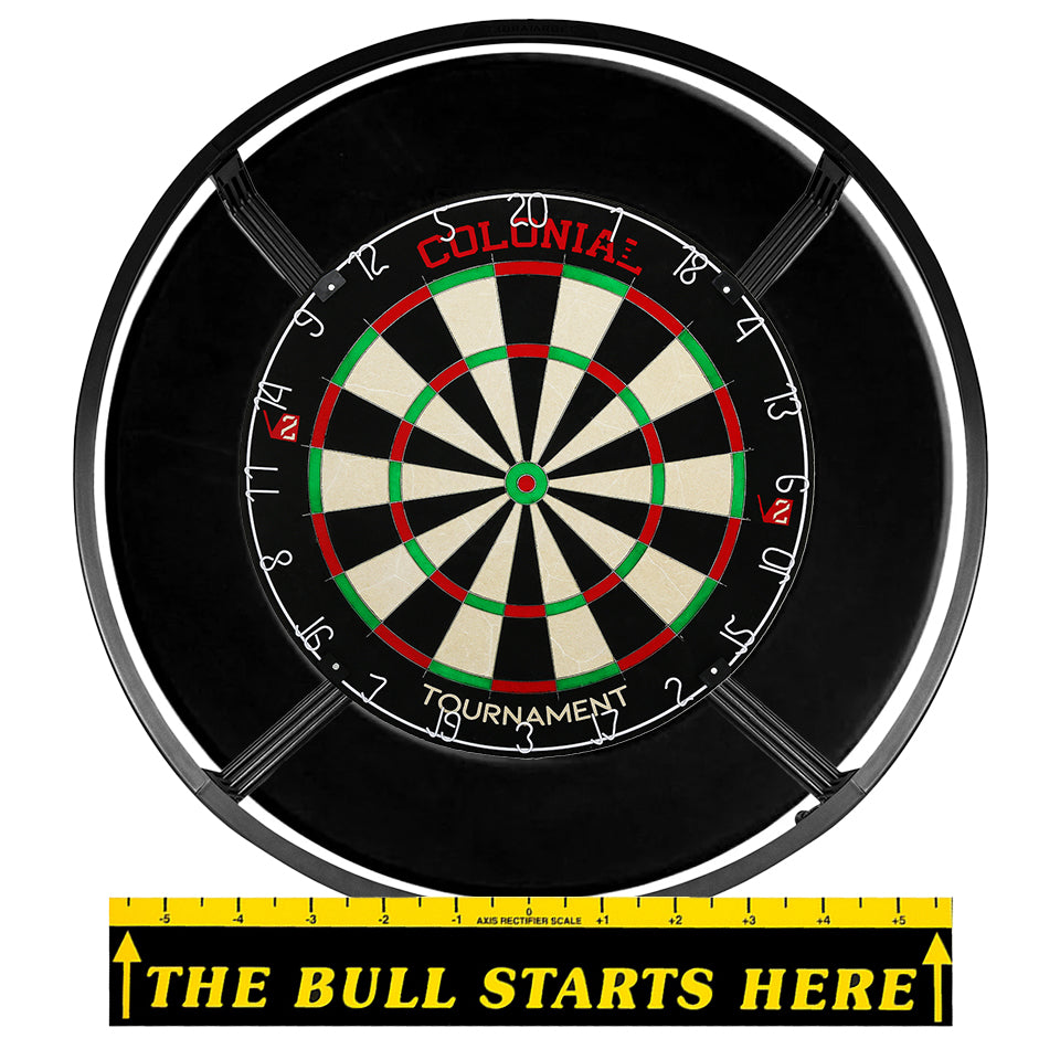 Colonial Steel Tip Dartboard Bundle - Black