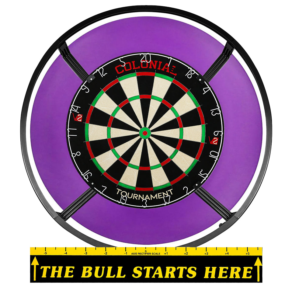 Colonial Steel Tip Dartboard Bundle - Purple