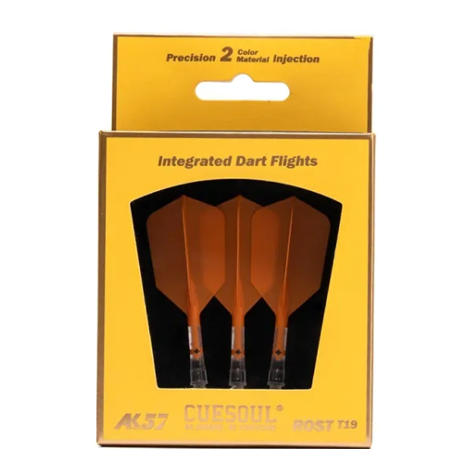 Cuesoul Rost T19 Integrated Dart Flights - Slim Orange (M) 28mm