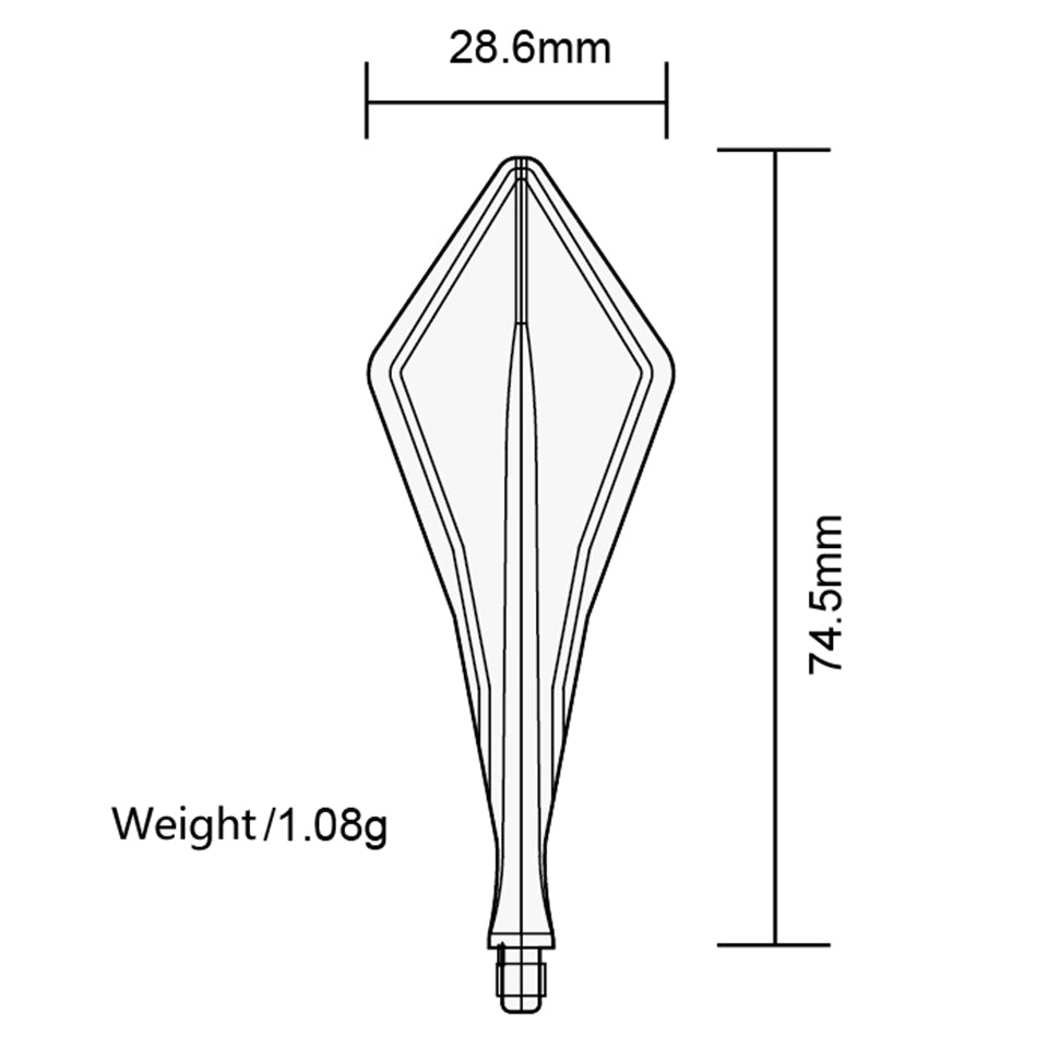 Cuesoul Traj AK8 Integrated Dart Flights - Diamond Black