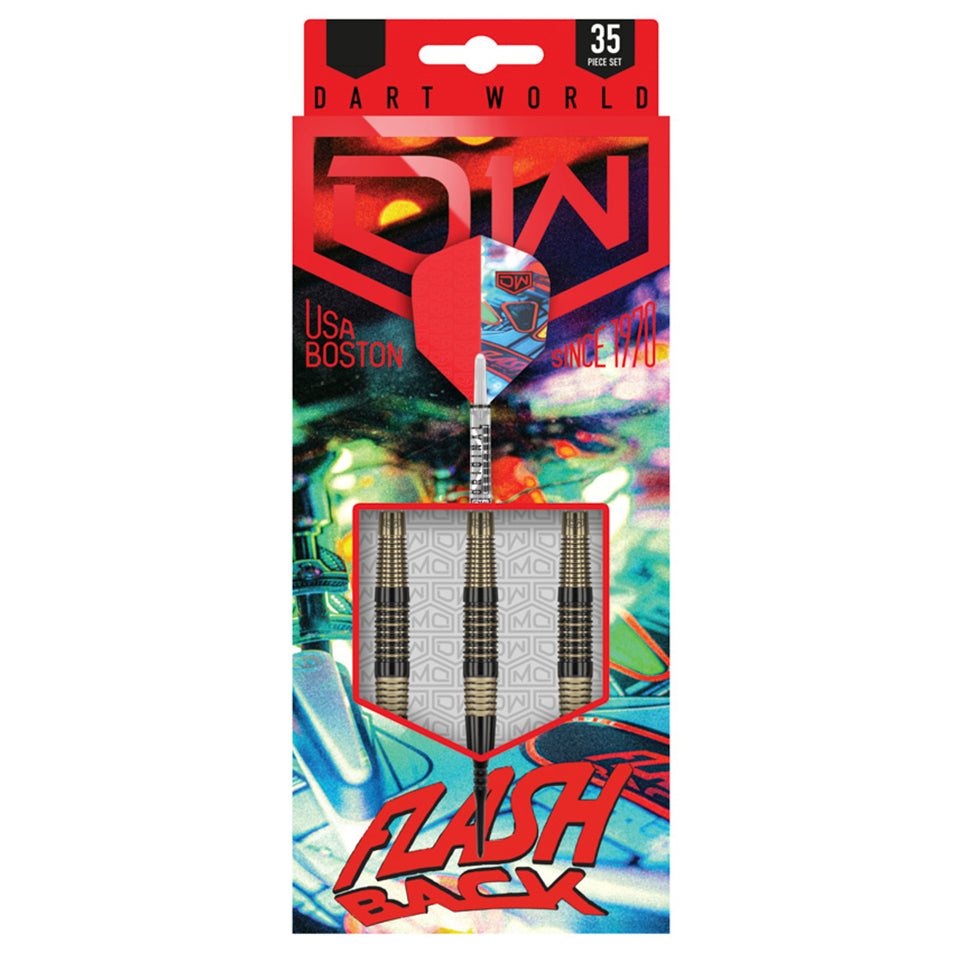 Dart World Flash Back Soft Tip Darts - 18gm Black