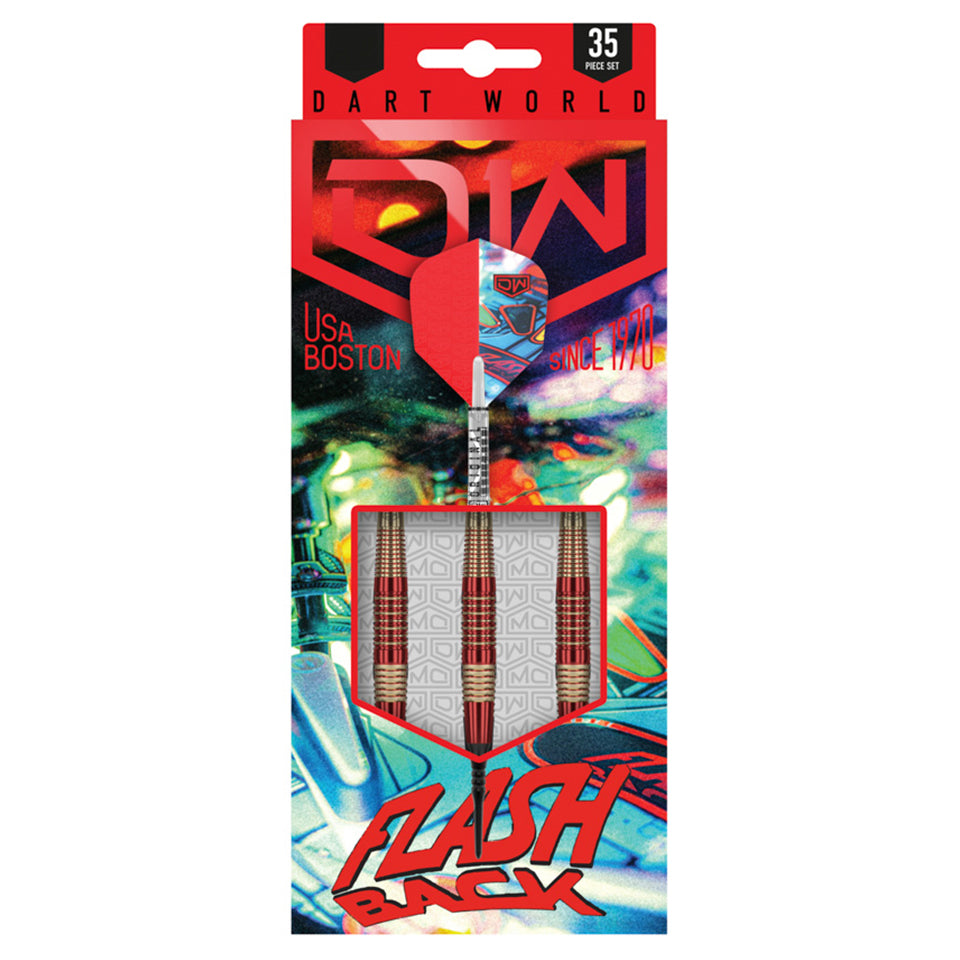 Dart World Flash Back Soft Tip Darts - 18gm Red