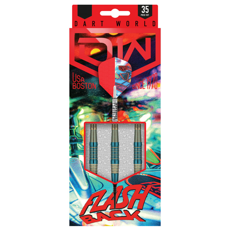 Dart World Flash Back Soft Tip Darts - 18gm Blue