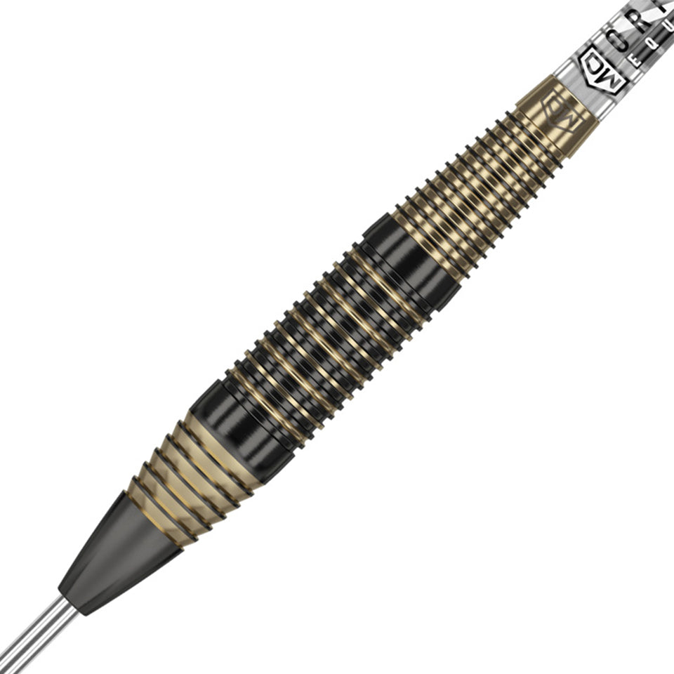 Dart World Flash Back Steel Tip Darts - 23gm Black