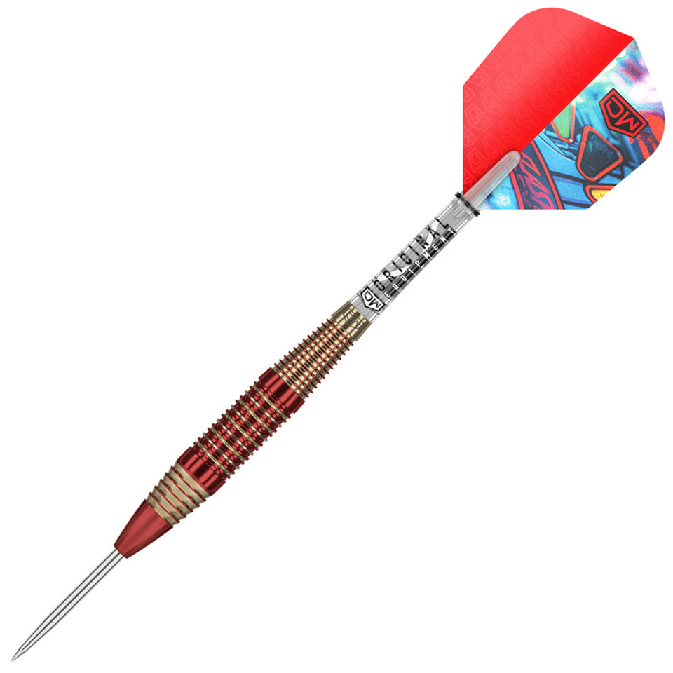 Dart World Flash Back Steel Tip Darts - 24gm Red