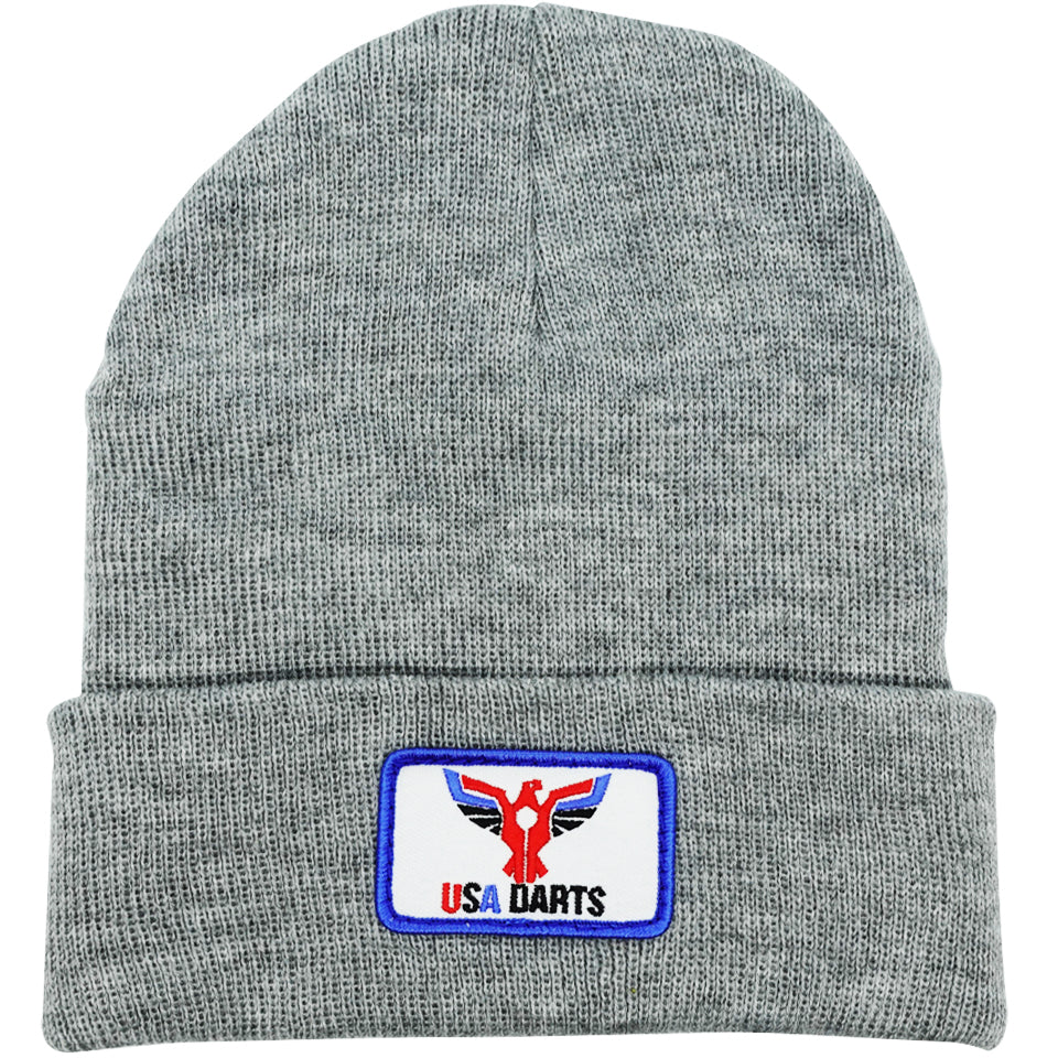 USA Darts Sportsman SP12 Cuffed Winter Beanie - Heather Gray