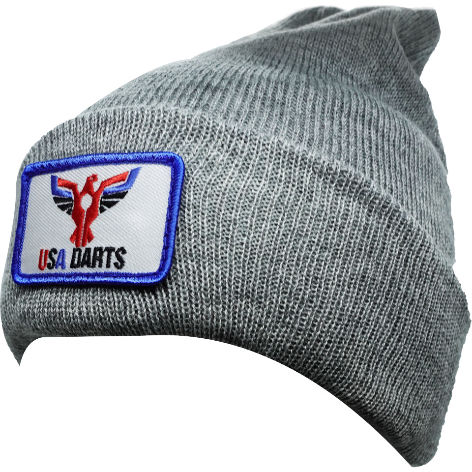 USA Darts Sportsman SP12 Cuffed Winter Beanie - Heather Gray