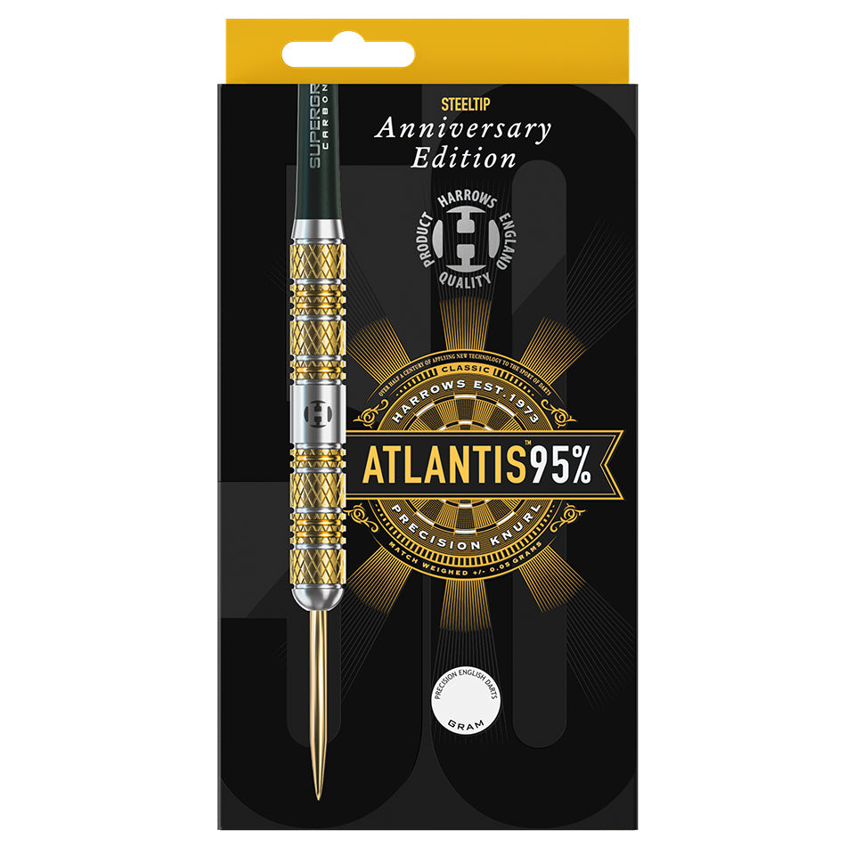 Harrows Atlantis Anniversary Edition Steel Tip Darts - 22gm