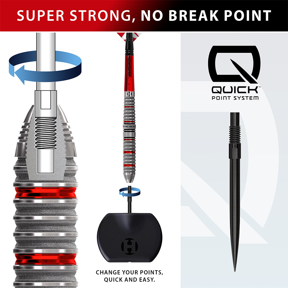 【ダーツ レア】デーモン ヘタ シリーズ4 スティール クイックポイント Harrows Damon Heta Series 4 Quick Point Steel Tip Darts - 21gm