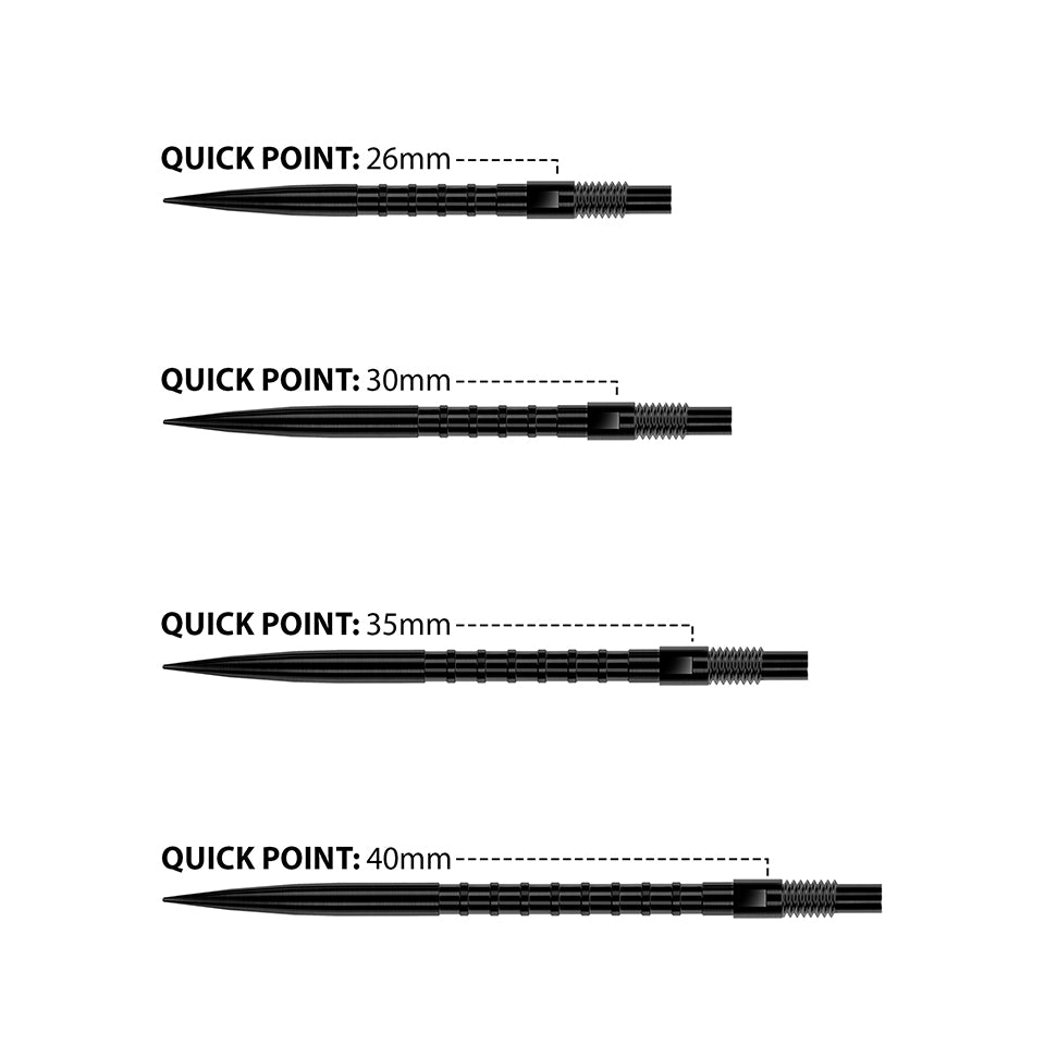 Harrows HM Grip Quick Points - Black 26mm