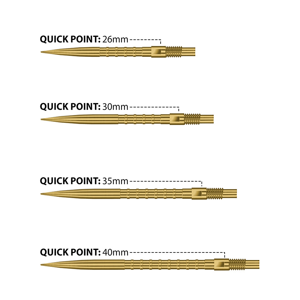 Harrows HM Grip Quick Points - Gold 26mm
