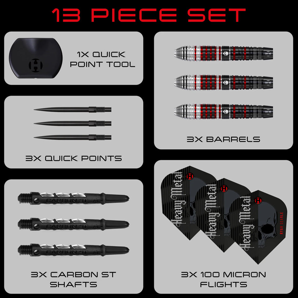 Harrows Ryan Searle Series 2 Quick Point Steel Tip Darts - 26gm