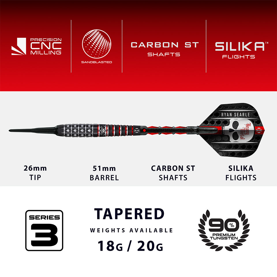 Harrows Ryan Searle Series 3 Soft Tip Darts - 18gm