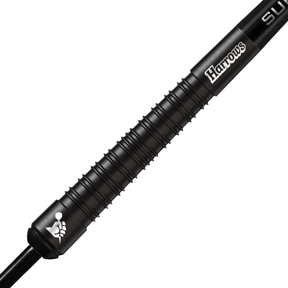 Harrows Supergrip Black Edition Steel Tip Darts - 22gm