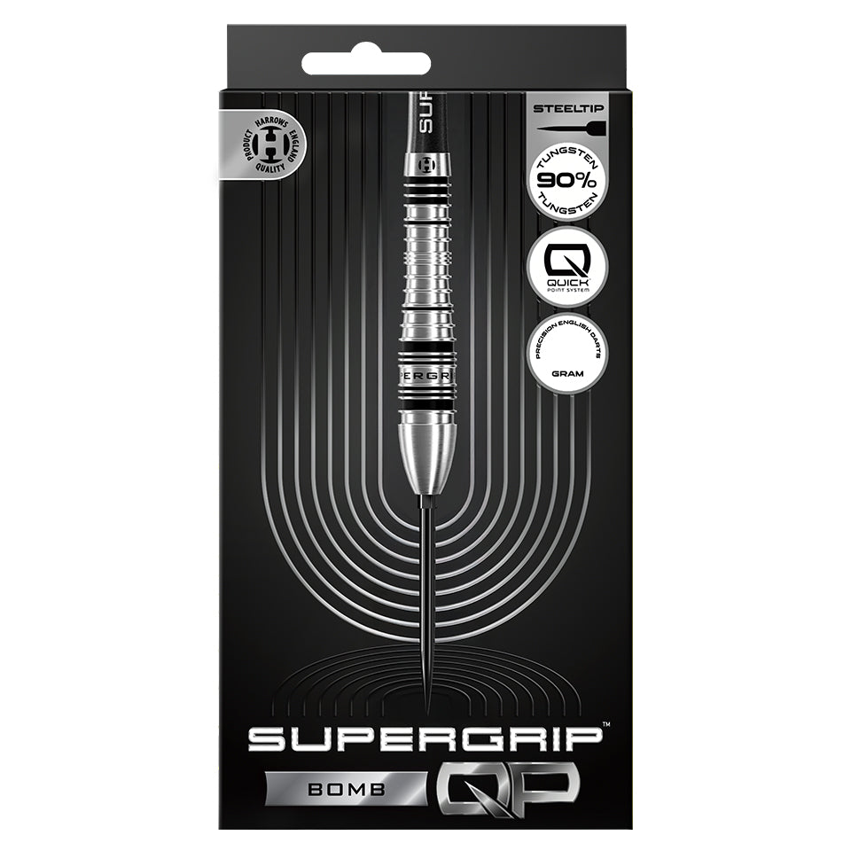 Harrows Supergrip QP Bomb Steel Tip Darts - 23gm
