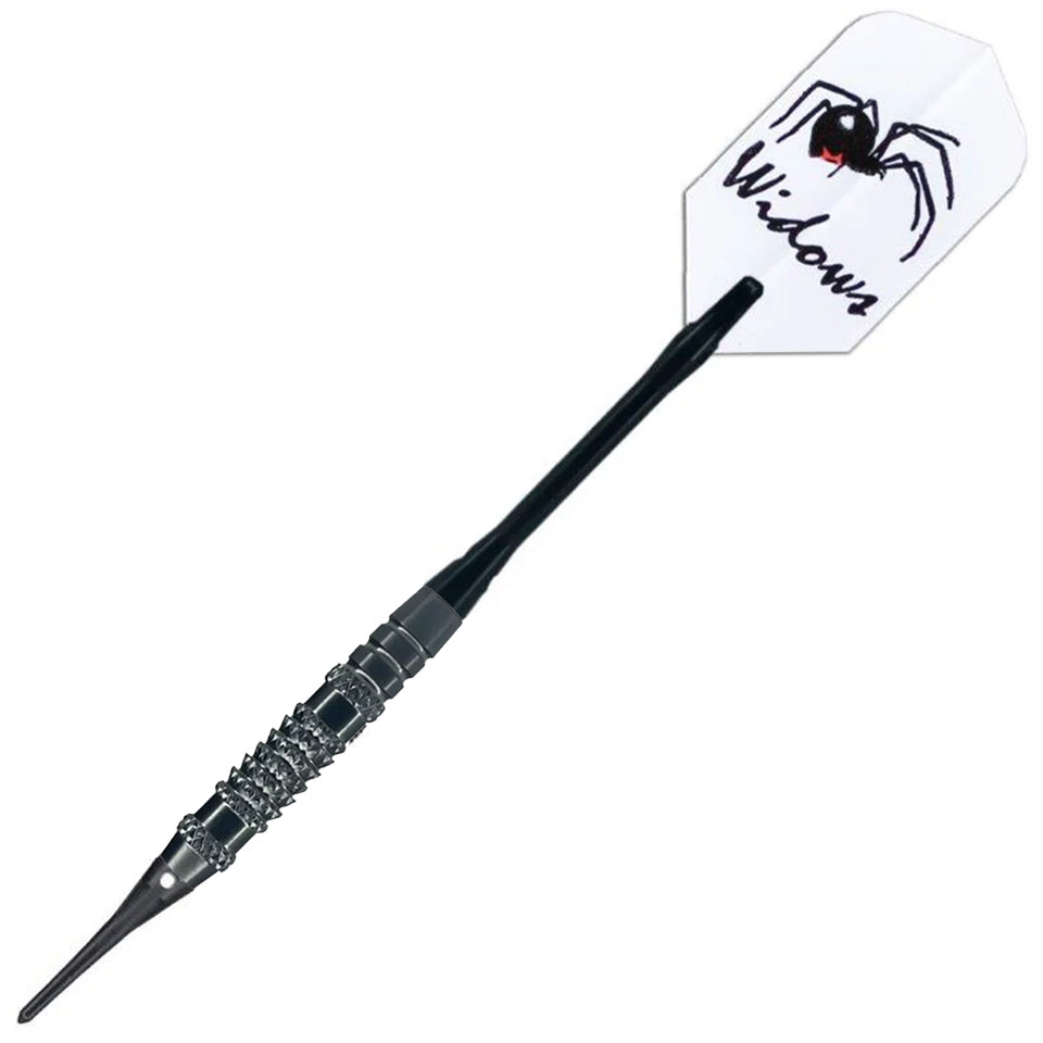 Laserdarts Black Widow Wicked Knurled Soft Tip Darts - 20gm