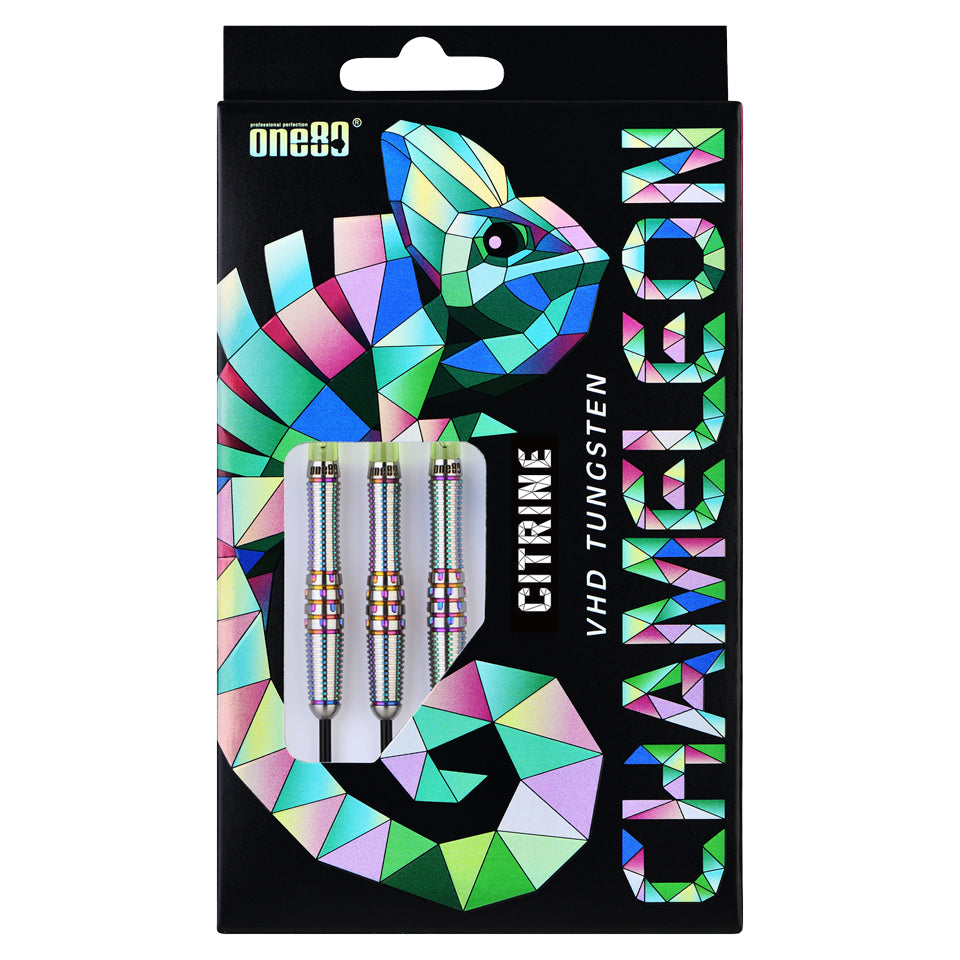 One80 Chameleon Citrine Steel Tip Darts - 24gm