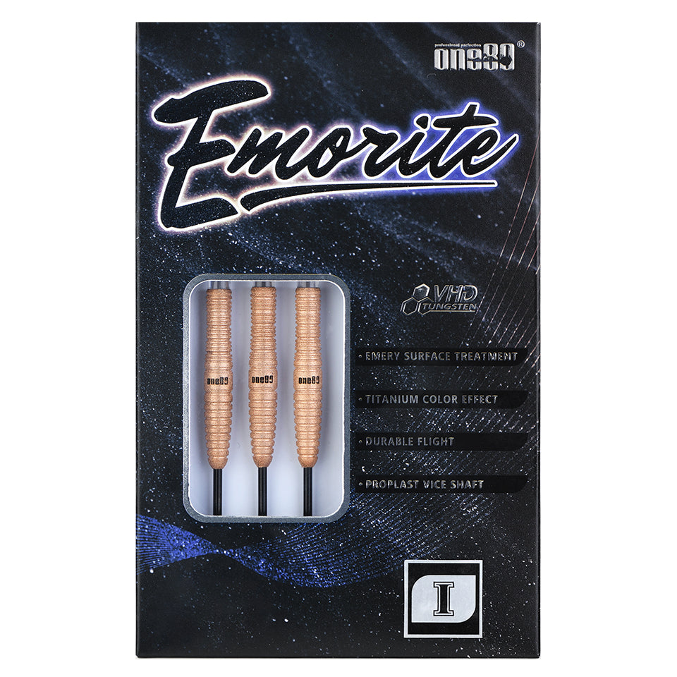 One80 Emorite 01 Steel Tip Darts - 23gm Rose Gold