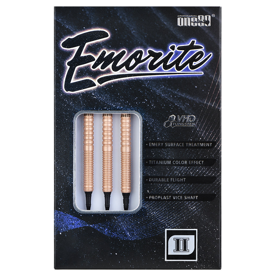 One80 Emorite 02 Soft Tip Darts - 20gm Rose Gold
