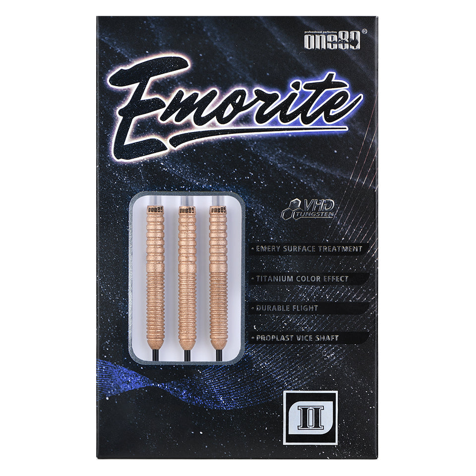 One80 Emorite 02 Steel Tip Darts - 22gm  Rose Gold