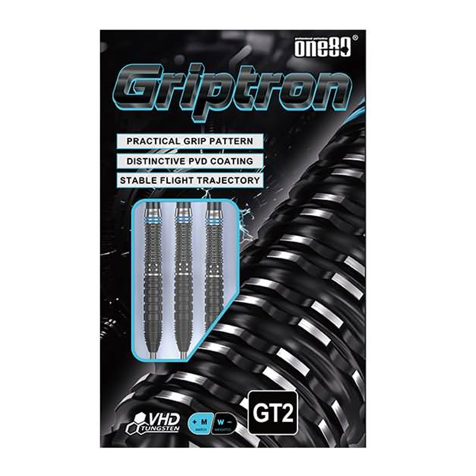 One80 Griptron GT2 Steel Tip Darts - 22gm