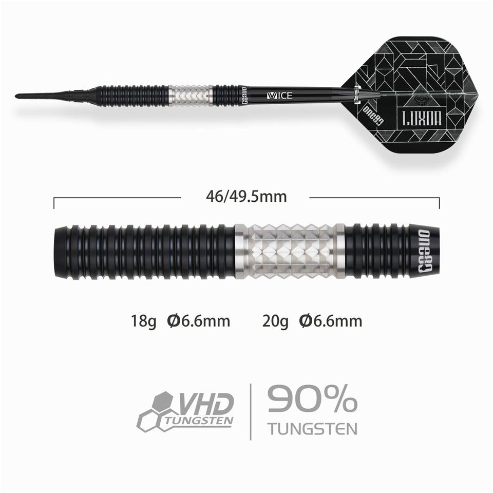 One80 Luxor ll Iota Soft Tip Darts - 18gm
